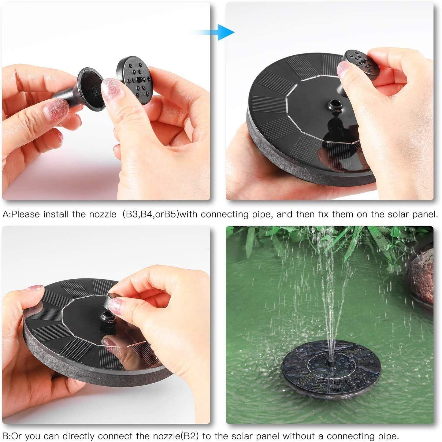 Fountain Solar Power Floating Water Pump